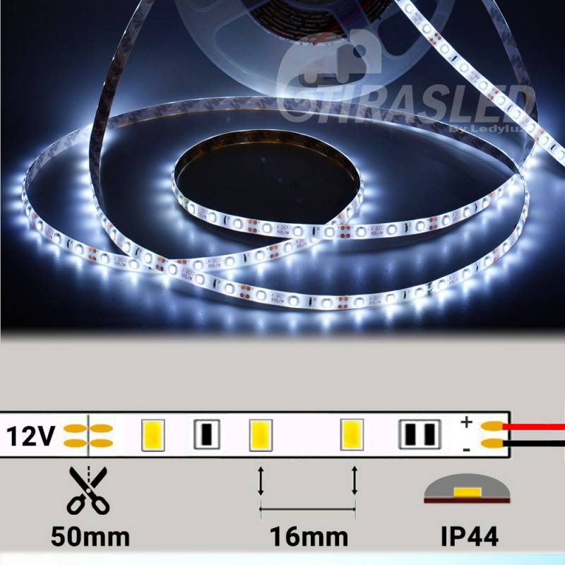 Tira Led Siliconada Ip W M V Luz Blanca K Longtitud Metros