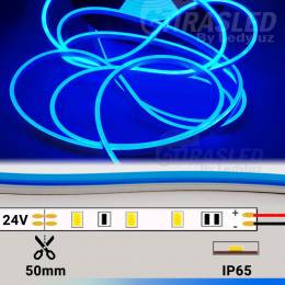 Neón LED luz azul flexible de 6mm 24V en 14W por cada metro lineal.