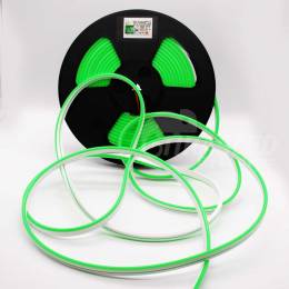Neón LED 24V 6mm para letras y rótulos a medida en color verde. Luz flexible de neón 6 x 13mm en luz verde.