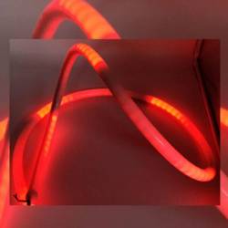 Neón LED efecto 360º flexible tubo 20mm 12V encendido rojo