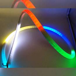 Neón LED efecto 360º flexible tubo 20mm 12V encendido arco iris