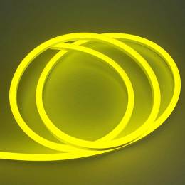 Neón LED luz amarillo 6mm 24V corte cada 5mm de 14W flexible.