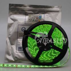 Tira LED 12V 14,4W IP44 RGB Cambio Color encendida verde