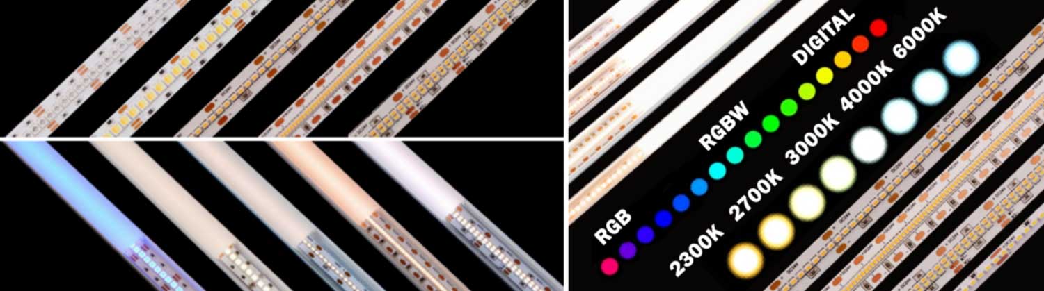 Gran gama de temperaturas y colores en tiras y neón LED